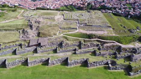 Aerial-overview-of-terraced-stone-walls-of-Cusco-the-center-of-Inca-culture