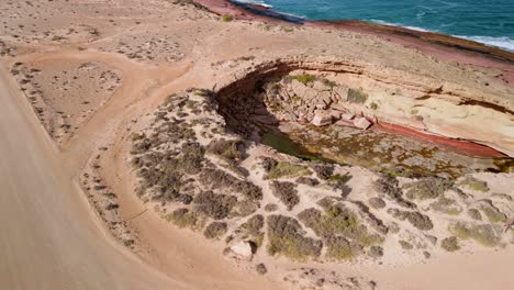 Increíble-Paisaje-Natural-De-Las-Cuevas-De-Talia,-Península-De-Eyre-En-El-Sur-De-Australia.