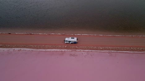 Campervan-At-Point-Sinclair-Road-On-Lake-Macdonnell-In-South-Australia