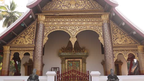 stairs-leading-up-to-buddhist-temple-in-Luang-Prabang,-Laos-traveling-Southeast-Asia