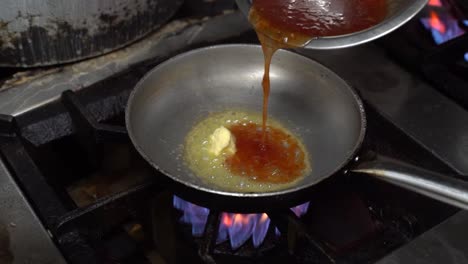 Melting-a-piece-of-butter-in-a-frying-pan