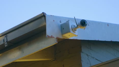 CCTV-cameras-installed-on-the-roof-outside-the-house