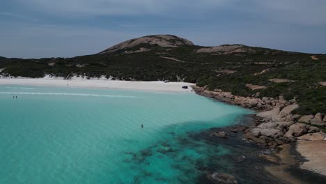 People-at-Wharton-Beach,-Western-Australia