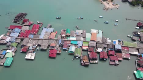 Aerial-View-Of-Bang-Bao-Village-On-The-Thai-Island-Of-Koh-Chang