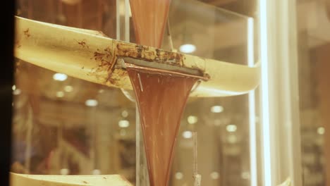 Close-up-View-Of-A-Fountain-Chocolate-In-A-Restaurant