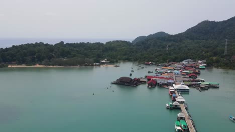 Aerial-View-Of-Bang-Bao-Village-On-The-Thai-Island-Of-Koh-Chang