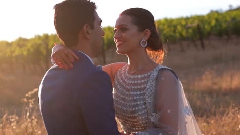 Close-Up-Of-Sweet-Romantic-Indian-Bride-And-Groom-On-Their-Wedding-Day