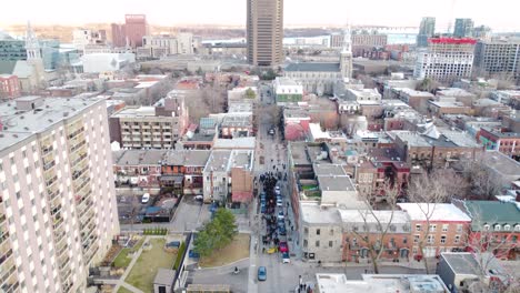 Wide-Shot-of-Collective-Opposed-to-Police-Brutality-Group's-Protest