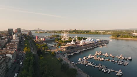 Drone-shot-overlooking-the-Old-Port-of-Montreal