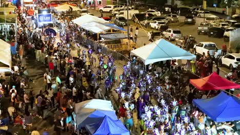 Crowd-of-people-gather-to-celebrate-and-party-at-night-for-Carnaval