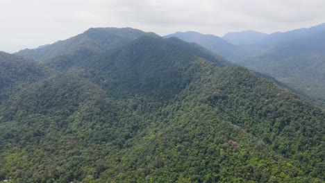 Aerial-View-Of-Forested-Mountains-In-Koh-Chang,-Thailand