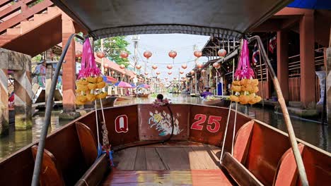 Schwimmender-Markt-Von-Damnoen-Saduak,-Bangkok