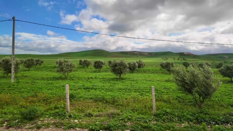 Casas-De-Pueblo-De-Marruecos-Del-Norte-De-África-Y-Agricultura-Paisaje-De-Campo-Verde