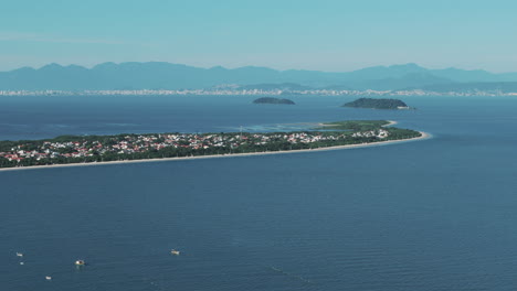 A-panoramic-view-of-Daniela-Beach,-an-oasis-nestled-along-the-Brazilian-coastline