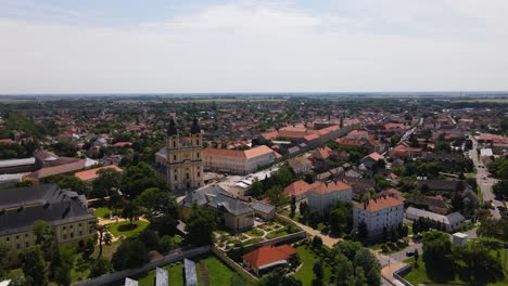 Aerial-view-of-Kalocsa,-Hungary