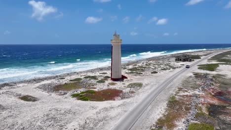 Leuchtturm-Bonaire-Am-Kralendijk-In-Bonaire,-Niederländische-Antillen