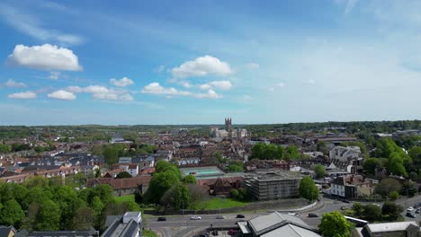 Stadt-Canterbury-Mit-Der-Kathedrale-Von-Canterbury-In-Der-Mitte-Des-Rahmens