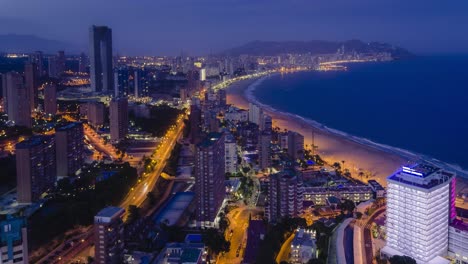 Nightfall-over-the-seacoast-of-Benidorm