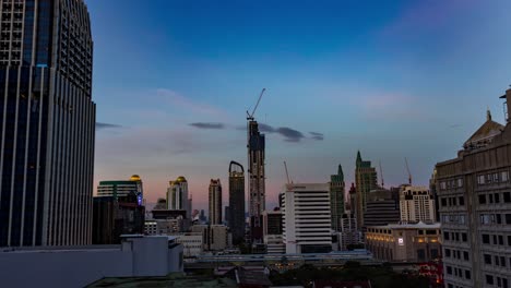 Timelapse-De-Día-A-Noche-En-Bangkok,-Tailandia-En-Navidad