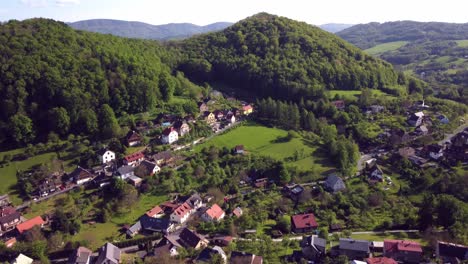 Stramberk-Town-Nestled-On-Green-Lush-Mountain-In-Nový-Jičín,-Moravian-Silesian-Region-Of-The-Czech-Republic