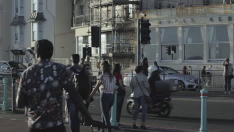 People-walking-on-a-busy-street-in-Brighton-Slow-Motion