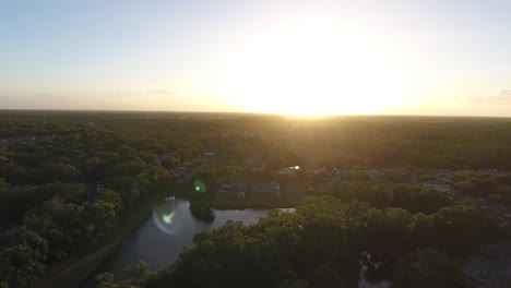 Sunset-over-the-communities-of-lake-Carrol-in-Tampa-Fl