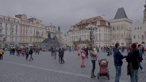 Panning-shot-over-Prague's-bustling-Old-Town-Square-with-tourists-and-locals-during-the-day