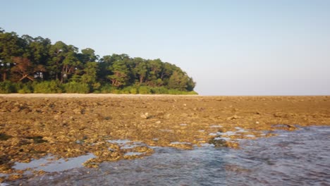 Panorama-around-Butler-Bay-at-Sunset,-Little-Andaman,-Andaman-Islands,-India