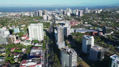 High-Rise-Buildings-In-The-Business-District-In-Ayala-Alabang-In-Muntinlupa,-Philippines