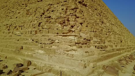 Aerial-Close-Up-of-Egyptian-Pyramid-Stone-Work-Architecture