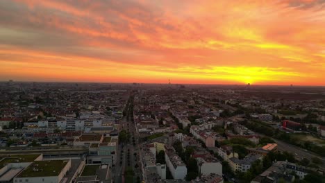 peaceful-cityscape-Berlin-orange-sunrise-sky