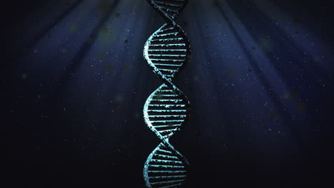 Artistic-DNA-structure-rotating-animation-background-with-dark-or-sick-or-bad-particles