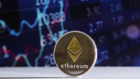 Ethereum-symbol,-ETH,-digital-money,-cryptocurrency,-cyber-coin-and-crypto-currency-icon-concept