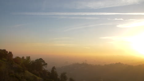 Beautiful-panoramic-sunset-from-the-Griffith-observatory--shot