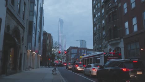 Walnut-Street-traffic,-FMC-building