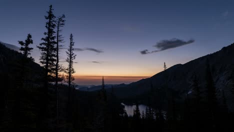 Sonnenaufgang-In-Den-Rocky-Mountains---Zeitraffer,-Sommer