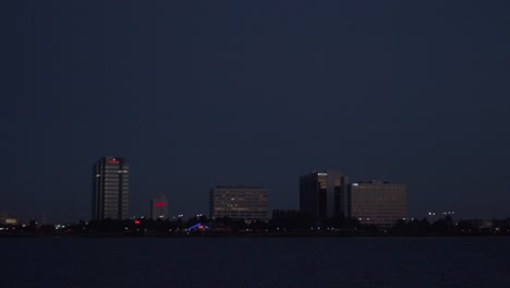 Timelapse-of-downtown-Emeryville-in-San-Francisco-Bay-Area-in-California-after-sunset