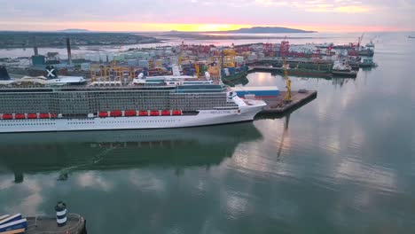 Stunning-4k-footage-of-the-Celebrity-Reflection-alongside-at-Dublin-Port