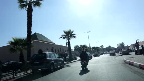 Taxifahrt-In-Der-Stadt-Marrakesch