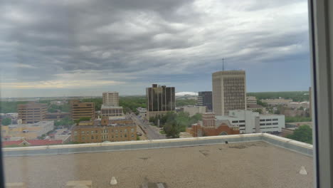 View-of-Downtown-Regina,-SK-through-Window