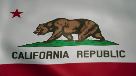 Flag-of-California,-slow-motion-waving