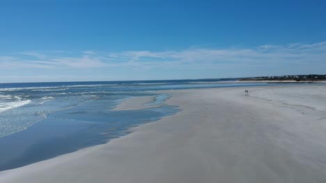 Luftdrohnenflug-über-Den-Strand-Von-Pawleys-Island