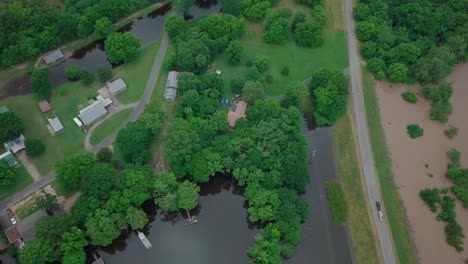 Inundaciones-Históricas-Del-Río-Arkansas-Cerca-De-Pine-Bluff,-Condado-De-Jefferson