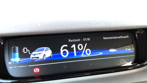 Electric-car-display-while-it's-charging-at-61-percent