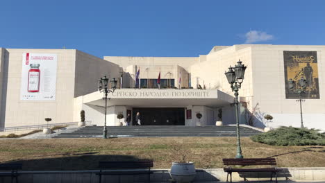 National-theatre-in-Novi-Sad,-Serbia