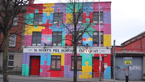 Wide-shot-of-colorful-building-of-St