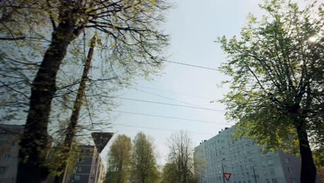 Eastern-European-city-apartment-blocks-during-spring-in-sunlight-travel