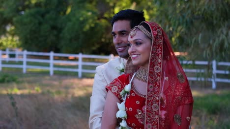 Lovely-Bride-And-Groom-On-Their-Indian-Wedding-Day---Close-Up