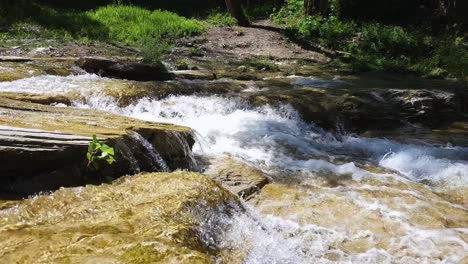 Experience-the-serene-beauty-of-a-cascading-waterfall-captured-by-a-stationary-camera