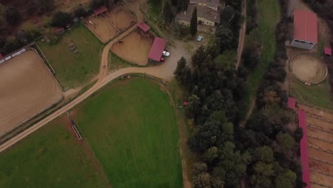 Sant-Jaume-De-Castellbell,-Showing-A-Train-Track-And-Rural-Landscape,-Aerial-View